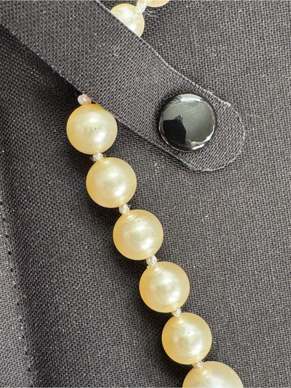 Chanel 100th Anniversary Pearl and Crystal CC Logo Necklace in Ivory and Gold - Picture 6 of 14